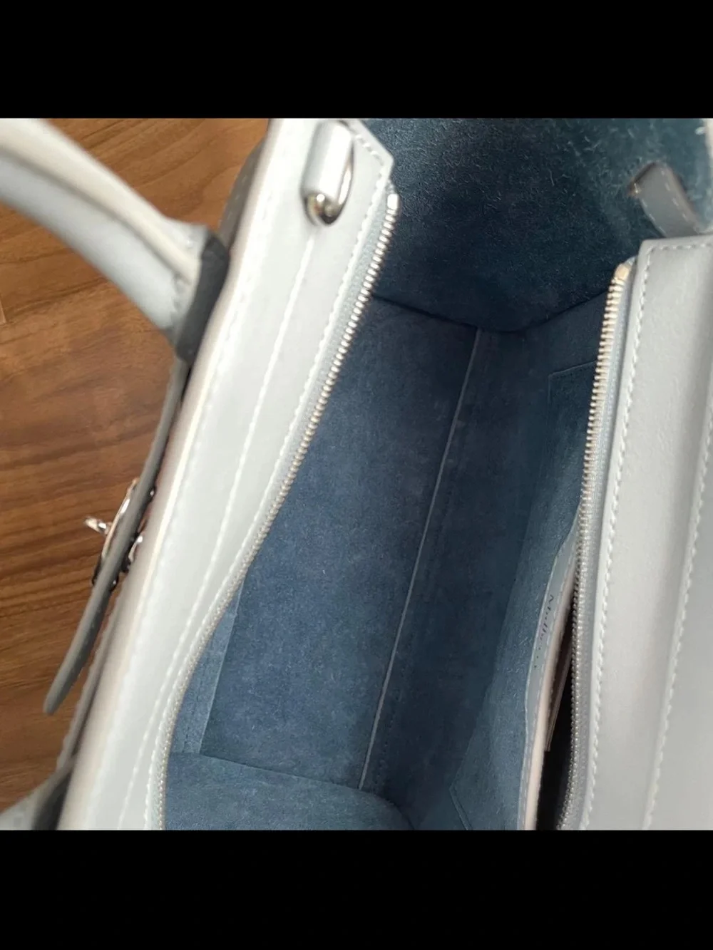 Mulberry Light Blue Leather Satchel with Postman's Lock